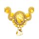 Honey Amber Braided Necklace With Yellowish Glass Beads The Fable, image , picture 3