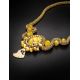 Honey Amber Braided Necklace With Yellowish Glass Beads The Fable, image , picture 2