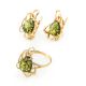 Floral Amber Earrings In Gold-Plated Silver The Daisy, image , picture 4