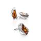 Bold Silver Ring With Cognac Amber The Illusion, Ring Size: 13 / 22, image , picture 5