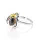 Cognac Amber Ring In Sterling Silver The Scarab, Ring Size: 6 / 16.5, image , picture 6