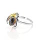 Cognac Amber Ring In Sterling Silver The Scarab, Ring Size: 11 / 20.5, image , picture 6