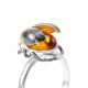 Cognac Amber Ring In Sterling Silver The Scarab, Ring Size: 8 / 18, image , picture 3