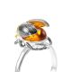 Cognac Amber Ring In Sterling Silver The Scarab, Ring Size: 11 / 20.5, image , picture 3