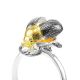 Cognac Amber Ring In Sterling Silver The Scarab, Ring Size: 12 / 21.5, image , picture 4