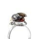 Cherry Amber Ring In Sterling Silver The Scarab, Ring Size: 4 / 15, image , picture 2