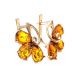 Luminous Amber Earrings In Gold-Plated Silver The Dandelion, image , picture 2