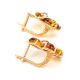 Luminous Amber Earrings In Gold-Plated Silver The Dandelion, image , picture 4