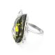Bold Green Amber Ring In Sterling Silver The Illusion, Ring Size: 10 / 20, image , picture 4