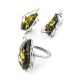 Bold Green Amber Ring In Sterling Silver The Illusion, Ring Size: 12 / 21.5, image , picture 5