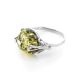 Bright Green Amber Ring In Sterling Silver The Lucia, Ring Size: 13 / 22, image , picture 4