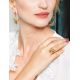Multicolor Amber Cocktail Ring In Gold With Crystals The Edelweiss, Ring Size: 8.5 / 18.5, image , picture 2
