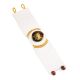 White Leather Bracelet With Green Amber The Amazon, image , picture 5