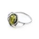 Sterling Silver Ring With Green Amber The Palermo, Ring Size: 12 / 21.5, image , picture 3