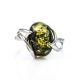 Sterling Silver Ring With Green Amber The Palermo, Ring Size: 12 / 21.5, image , picture 2