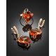 Handcrafted Golden Ring With Cognac Amber The Rialto, Ring Size: Adjustable, image , picture 4