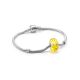 Faceted Lemon Amber Ball Charm, image , picture 4