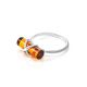 ​Cylindrical Cut Amber Ring In Sterling Silver The Scandinavia, Ring Size: 11.5 / 21, image , picture 3
