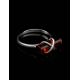 ​Cylindrical Cut Amber Ring In Sterling Silver The Scandinavia, Ring Size: 13 / 22, image , picture 2