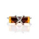 ​Cylindrical Cut Amber Ring In Sterling Silver The Scandinavia, Ring Size: 13 / 22, image , picture 4