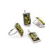 Green Amber Cocktail Ring In Sterling Silver The Chelsea, Ring Size: 12 / 21.5, image , picture 5
