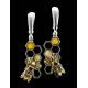Drop Amber Earrings In Sterling Silver The Bee, image , picture 3
