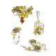 Drop Amber Earrings In Sterling Silver The Bee, image , picture 5