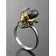 Amazing Silver Ring With Lemon Amber The Scarab, Ring Size: 8.5 / 18.5, image , picture 2