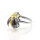 Amazing Silver Ring With Lemon Amber The Scarab, Ring Size: 13 / 22, image , picture 6