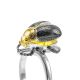 Amazing Silver Ring With Lemon Amber The Scarab, Ring Size: 12 / 21.5, image , picture 5
