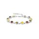 Multicolor Amber Link Bracelet In Sterling Silver The Berry, image , picture 6