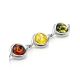 Multicolor Amber Link Bracelet In Sterling Silver The Berry, image , picture 5