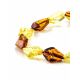 Two-Toned Faceted Amber Beaded Necklace, image , picture 3