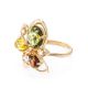 Multicolor Amber Cocktail Ring In Gold With Crystals The Edelweiss, Ring Size: 8.5 / 18.5, image , picture 5