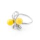 Honey Amber Ring In Sterling Silver The Paradise, Ring Size: 13 / 22, image , picture 3
