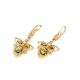 Amber Drop Earrings In Gold With Crystals The Edelweiss, image , picture 3