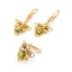 Amber Drop Earrings In Gold With Crystals The Edelweiss, image , picture 4