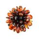 Cherry Amber Brooch The Chrysanthemum, image , picture 4