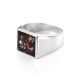 Silver Signet Ring With Cherry Amber The London, Ring Size: 12 / 21.5, image , picture 4