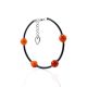 Honey Amber Designer Bracelet On Cord, image , picture 2