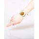 White Leather Bracelet With Green Amber The Amazon, image , picture 3