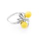 Honey Amber Ring In Sterling Silver The Paradise, Ring Size: 13 / 22, image 