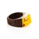 Wenge Wood Ring With Honey Amber The Indonesia, Ring Size: 8.5 / 18.5, image , picture 3