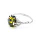 Adorable Sterling Silver Ring With Green Amber The Crocus, Ring Size: 11 / 20.5, image , picture 5