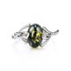 Adorable Sterling Silver Ring With Green Amber The Crocus, Ring Size: 12 / 21.5, image , picture 3