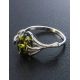 Adorable Sterling Silver Ring With Green Amber The Crocus, Ring Size: 11 / 20.5, image , picture 4