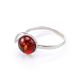 Classy Amber Ring In Sterling Silver With Crystals The Swan, Ring Size: 13 / 22, image , picture 5