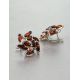 Cherry Amber Earrings In Sterling Silver The Dahlia, image , picture 3