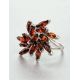 Cherry Amber Ring In Sterling Silver The Dahlia, Ring Size: 12 / 21.5, image , picture 4
