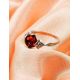 Sterling Silver Ring With Cognac Amber And Crystals The Sambia, Ring Size: 8 / 18, image , picture 5